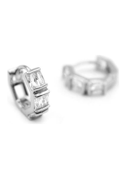 Taşlı Halka Küpe - Gümüş fiyatları