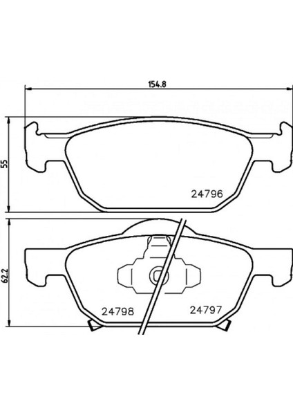 Ön Balata Accord Sedan 2.4 08 Accord Ix 2.0i-2.4i-2.2i-Dtec 08 Mek.şanz GDB3476 Gnzrz