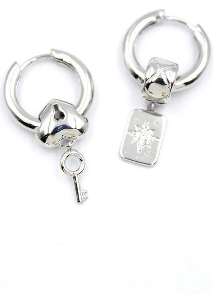 Kilit Küpe - Gümüş