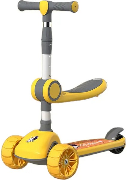 Çocuk Scooter'ı Çok Modlu Ayarlanabilir ve Katlanabilir 2-10 Yaş Yük Taşıma Kapasitesi 100KG (Yurt Dışından)