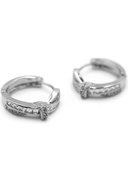 Taşlı Halka Küpe - Gümüş fiyatları