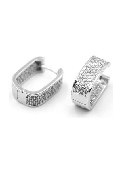 Taşlı Halka Küpe - Gümüş fiyatları