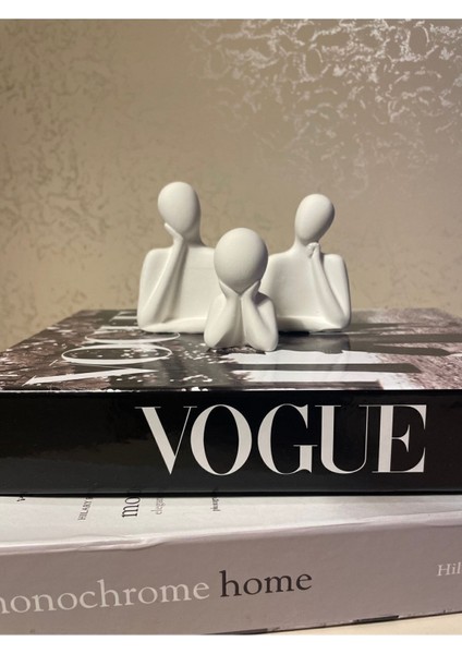 Luxury Dekoratif Üçlü Aile Dekoratif Obje Biblo 1 Adet