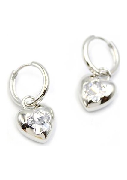 Kalp Küpe - Gümüş