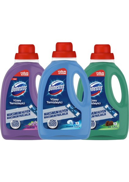 Yüzey Tem. 1,5 Lt Çam X1 + Okyanus X1+ Bahar Çiçekleri X1