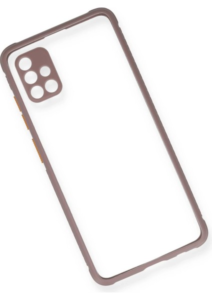 Samsung Galaxy A51 Kılıf Miami Şeffaf Silikon - Açık Mor Ferrg