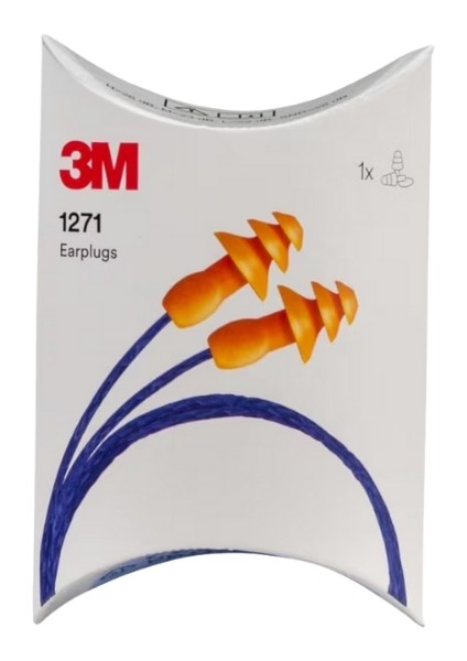 1271 Yıkanabilir Konforlu Ipli Kulak Tıkacı, 25 Db - (15 Ad)