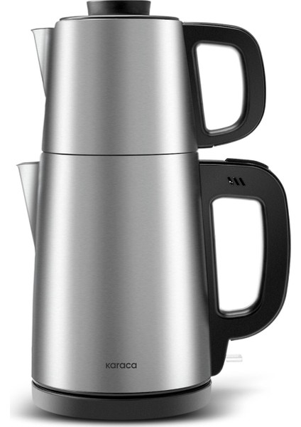 Tea Break İnox Siyah Çelik Su Isıtıcı & Çay Makinesi