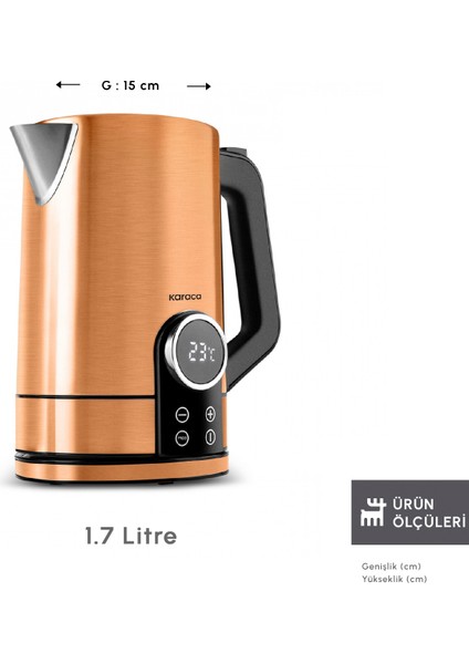 Series 2303 Inox Su Isıtıcı Bronze 1.7 Litre