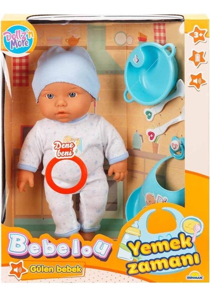 Luxury Sunman Bebelou Yemek Zamanı Sesli Bebek Seti 35 cm 1 Adet
