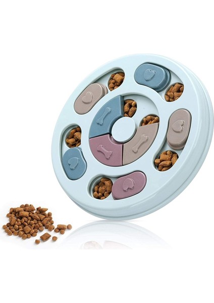 Luxury Kedi Oyuncağı Mama Bulmaca Yavaş Besleyici Köpek Gıda Dağıtıcı Yavaş Yeme Mavi 1 Adet