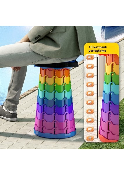 Açık Taşınabilir Plastik Gökkuşağı Teleskopik (Yurt Dışından)