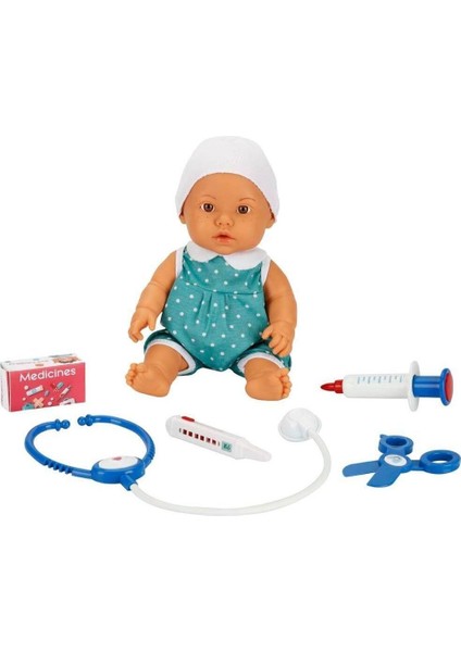 Luxury Yeni 30111 Bebelou Doktor Zamanı Sesli Bebek Seti 35 cm - Kampanya!!! 1 Adet