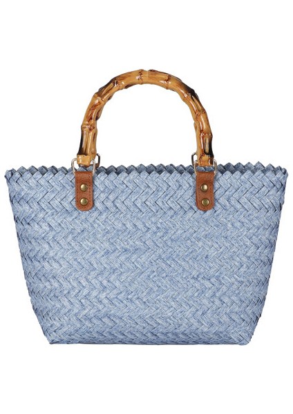 Kadın Retro Bambu Dokuma Trend Moda Sepet Çanta (Yurt Dışından)