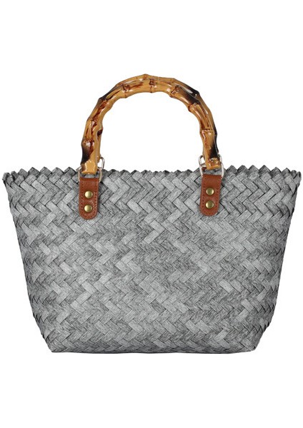 Kadın Retro Bambu Dokuma Trend Moda Sepet Çanta (Yurt Dışından)