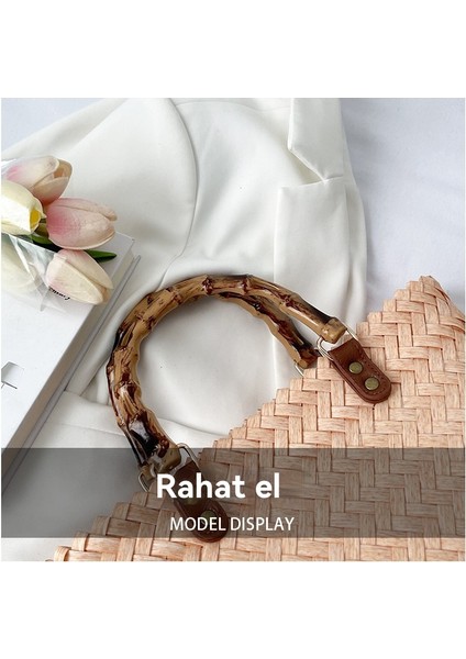 Kadın Retro Bambu Dokuma Trend Moda Sepet Çanta (Yurt Dışından) fırsatları