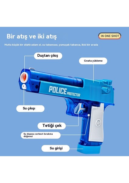 Çocuklar Iki Bir Arada Su Vantuz Yumuşak Elastik Eğitici Oyuncaklar (Yurt Dışından)