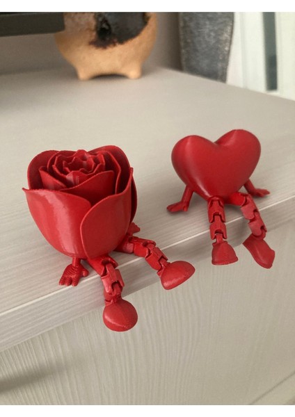 Luxury Gül ve Kalp Biblo 1 Adet