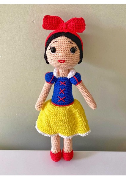 Luxury Amigurumi Pamuk Prenses Bebek Kız Çocuk Örgü Oyuncak Bebek 1 Adet