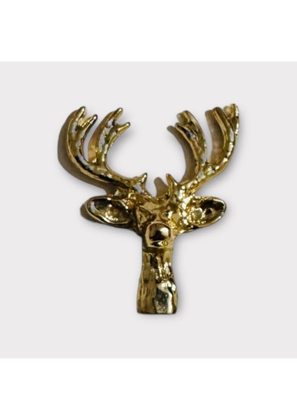 Luxury Gold Renk Geyik Kafası Figürlü Metal Obje 1 Adet fiyatları