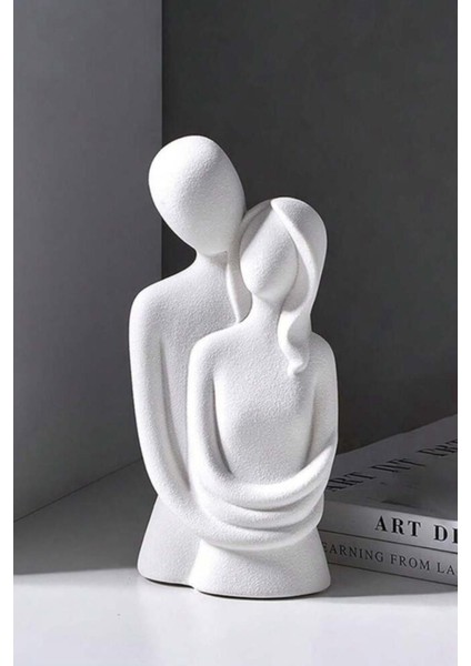 Luxury Soyut Dekoratif Obje Modern Minimalist Ev Aksesuar Biblo , Ev Ofis Için Şık Tasarım - 1'li Aşk Beyaz 1 Adet
