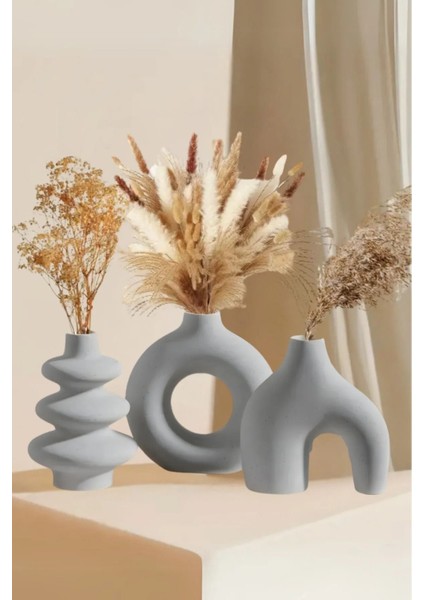 Luxury Iskandinav Tarzı Bohem 12 cm Vazo Pinterest Pampas Vazosu Dekoratif Salon Aksesuarı Masa Süsü 1 Adet