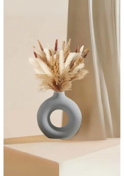 Luxury Iskandinav Tarzı Bohem 12 cm Vazo Pinterest Pampas Vazosu Dekoratif Salon Aksesuarı Masa Süsü 1 Adet