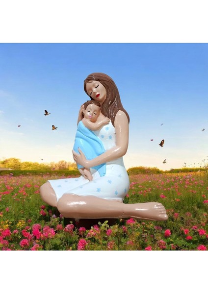 Luxury Yeni Dekoratif Anne ve Erkek Bebek Hediyelik Biblo 1 Adet fırsatları