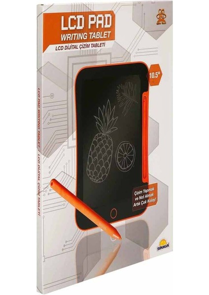 Luxury Turuncu 10,5&quot; LCD Dijital Çizim Tableti 1 Adet