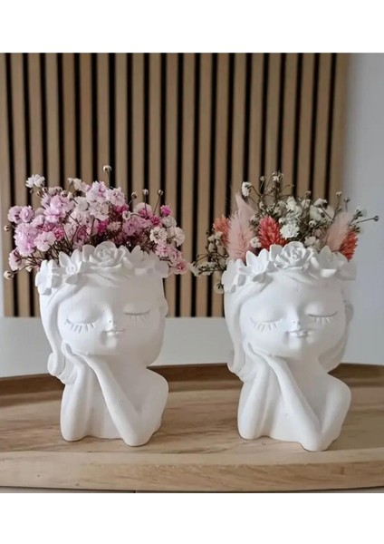 Luxury Dekoratif 2'li Mini Melek Saksı 1 Adet