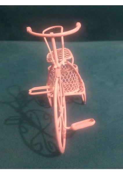 Luxury Dekoratif El Işçiliği Kücük Metal Bisiklet 11 x 12 cm Nişan, Bebek Vb. 1 Adet