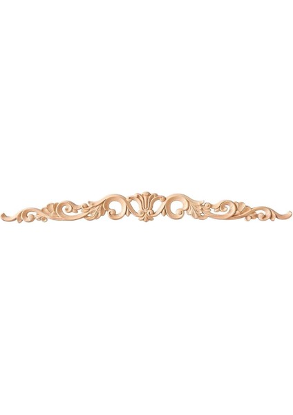 Luxury Taç Motif Aplik Oymalı Ahşap Boyanabilir Dekoratif Aksesuar 30X4X0,8 cm TAM15 1 Adet