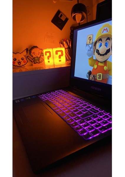 Luxury Süper Mario Dekoratif Kutu Lamba Gaming Dekor Gamer Hediye 1 Adet indirimleri