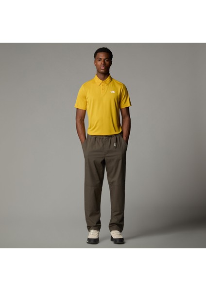 NF0A2WAZ0XI1-M Tanken Polo - Eu Sarı Regular Fit Düz Erkek Polo T-Shirt