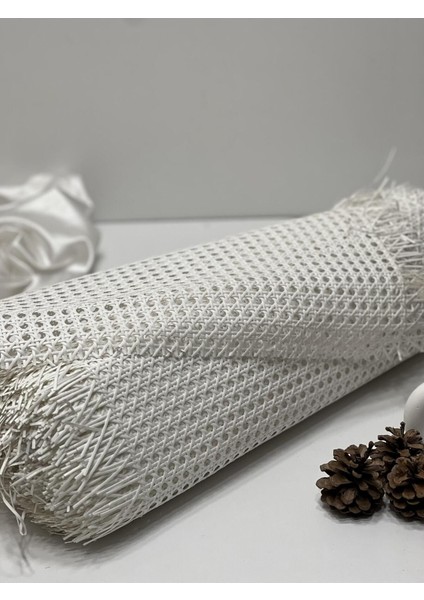 Luxury Pvc Plastik Örme Beyaz Dekoratif Hasır Hazeran 45 cm 1 Adet