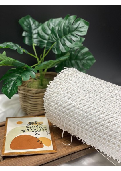 Luxury Pvc Plastik Örme Beyaz Dekoratif Hasır Hazeran 45 cm 1 Adet fiyatları