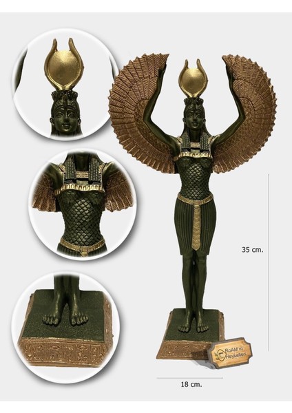 Luxury Dekoratif Antik Mısır Tanrıçası Isis Hediyelik Heykel/biblo 1 Adet