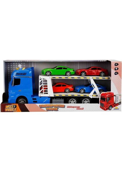 Luxury 1:24 Maxx Wheels Sesli ve Işıklı 2 Katlı Transporter Tır 44 cm 1 Adet