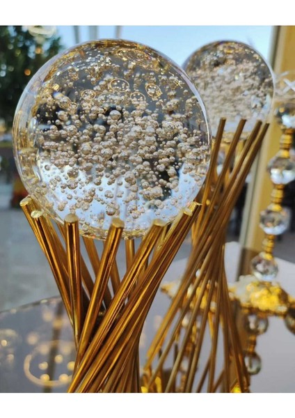 Luxury 2'li Küre Çapraz Ayak 2'li Set Köpüklü Kıristal 25CM 30CM 1 Adet