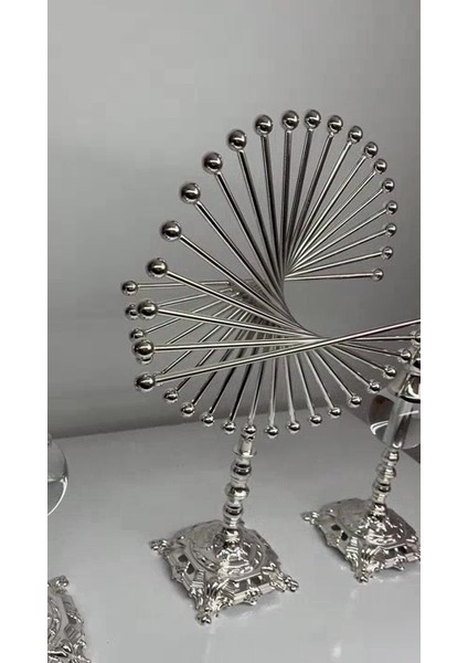 Luxury 3 'lü Lüks ve Şık Silver Spiral Set Masa Dekoru - Modern Tasarımlı Dekoratif Aksesuar, Ev ve Ofis 1 Adet