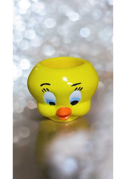 Luxury Sevimli Tweety Saksı Sukulent Saksısı Kaktüs Saksısı El Işçiliği 1 Adet
