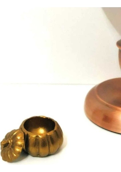 Luxury Blue Avm Kahve Yanı Sunumluk Biblo 3 Adet- Kabak Lokumluk 3 Adet Kapaklı Balkabağı Biblo Lokumluk 1 Adet
