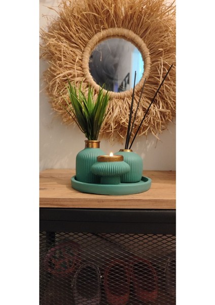 Luxury Dekoratif Set , Hediyelik , Biblo Takım , Mumluk 1 Adet fiyatları