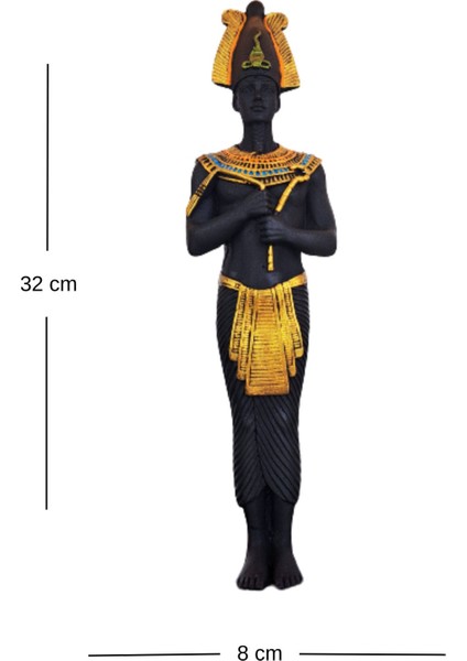 Luxury Antik Mısır Horus Heykeli Dekoratif Biblo Sanat Eseri 32X8 1 Adet