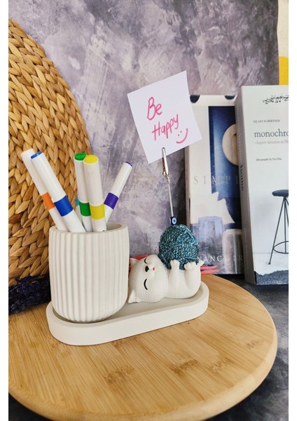 Luxury Dekoratif Sevimli Kedi Kalemlik ve Notluk Seti 1 Adet fiyatları