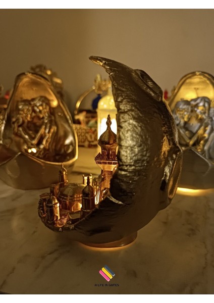 Luxury Ay Şehri (Moon City) Ledli Dekoratif Obje Ev Ofis Dekor Balkon Kitaplık, Sevgililer Günü Hediye 15CM 1 Adet fiyatları