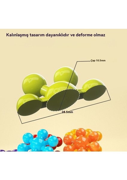 Erik Çiçeği Yapı Taşları Bebek ve Yürümeye Başlayan Çocuk Eğitici Granül Oyuncaklar Güvenli ve Zararsız 150PARÇA (Yurt Dışından)