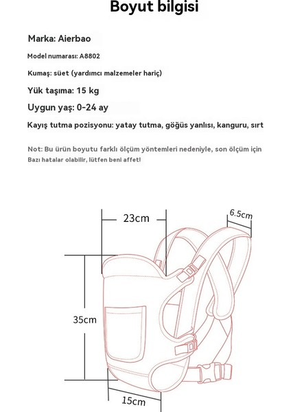 Bebek Çok Fonksiyonlu Çift Omuz Taşıyıcısı (Yurt Dışından) indirimleri