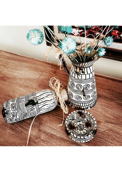 Luxury Dekoratif Galvaniz Şişe Mumluk 1 Adet