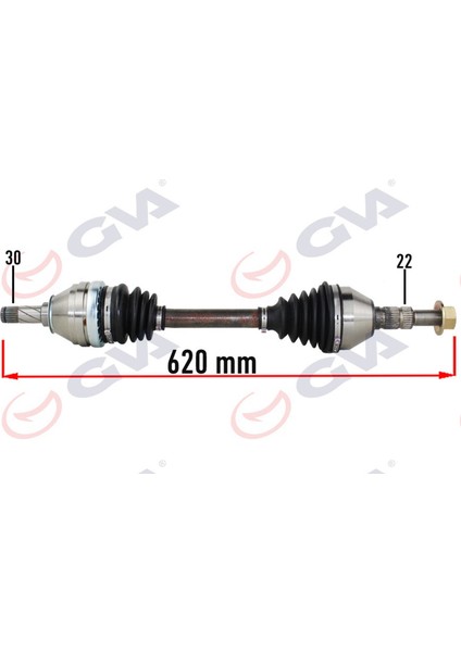 Komple Aks Sol Opel Vectra C 1.6-1.8 02-08 620MM Gnzrz